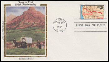 2747 / 29c Oregon Trail 1993 Colorano Silk First Day Cover