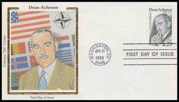 2755 / 29c Dean Acheson - Diplomat 1993 Colorano Silk First Day Cover
