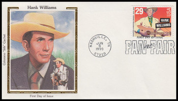 2723 / 29c Hank Williams : Country and Western Music 1993 Colorano Silk First Day Cover