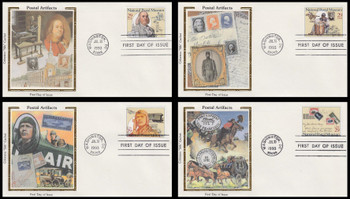 2779 - 2782 / 29c National Postal Museum Set of 4 Colorano Silk 1993 First Day Covers