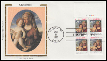 2790 / 29c Madonna and Child : Giovanni Batista Cima Booklet Pane : Christmas Series 1993 Colorano Silk First Day Cover