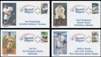 4080 - 4083 / 39c Baseball Sluggers Digital Color Postmark Set of 4 FDCO Exclusive 2006 First Day Covers