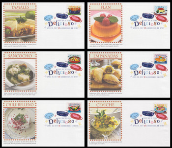 5192 - 5197 / 49c Delicioso Set of 6 Digital Color Postmark (DCP) Fleetwood 2017 FDCs