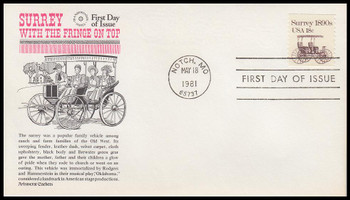 1907 / 18c Surrey : Transportation Series 1981 Aristocrat Cachets First Day Cover