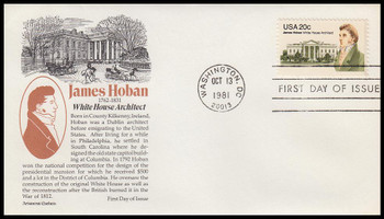 1936 / 20c James Hoban 1981 Aristocrat Cachets First Day Cover