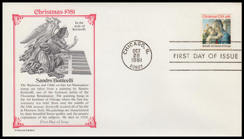 1939 / 18c Madonna and Child 1981 Aristocrat Cachets First Day Cover