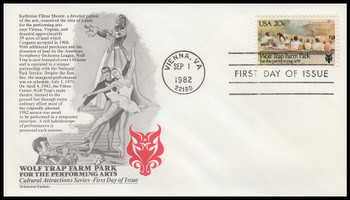 2018 / 20c Wolf Trap Farm Park 1982 Aristocrat Cachets First Day Cover