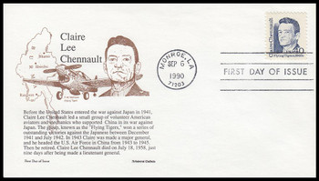 2187 / 40c Claire Lee Chennault : Flying Tigers 1990 Aristocrat Cachets First Day Cover