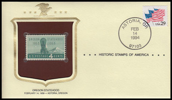 1124 / 4c Oregon Statehood Encapsulated Stamp PCS Commemorative Cover