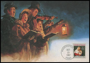 2367 / 22c Madonna and Child by Moroni : Christmas Series 1987 Fleetwood First Day of Issue Maximum Card