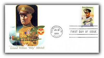 3330 / 55c General William "Billy" Mitchell : Aviation Pioneer 1999 Fleetwood First Day Cover