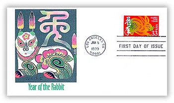 3272 / 33c Year of the Rabbit : Chinese Lunar New Year 1999 Fleetwood First Day Cover