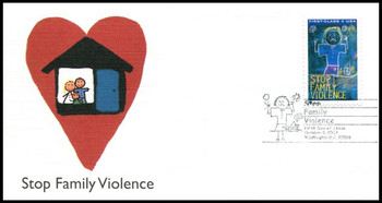 B3 / Stop Family Violence 42c ( 37c + 8c ) Non-Denominated Semipostal 2003 Fleetwood First Day Cover