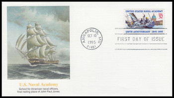 3001 / 32c U.S. Naval Academy 150th Anniversary 1995 Fleetwood FDC