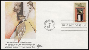 2071 / 20c Federal Deposit Insurance Corp. Gill Craft 1984 First Day Cover