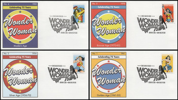 5149 - 5152 / 47c Wonder Woman Set of 4 Fleetwood 2016 FDCs