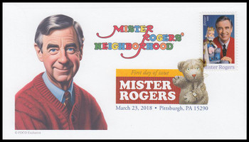 5275 / 50c Mister Rogers 2018 Digital Color Postmark FDCO Exclusive FDC #2