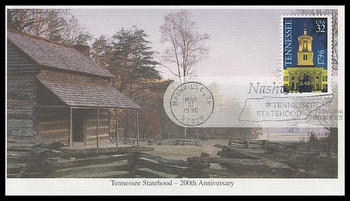 3070 / 32c Tennessee Statehood Sheet Issue : Statehood Series 1996 Mystic First Day Cover