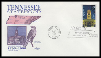 3070 / 32c Tennessee Statehood 200th Anniversary Artmaster 1996 FDC