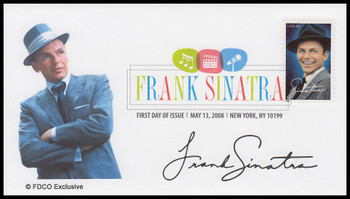 4265 / 42c Frank Sinatra Signature : New York, NY Postmark Digital Color Postmark 2008 FDCO Exclusive FDC