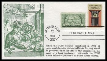 2071 / 20c FDIC Combo K.M.C. Venture 1984 First Day Cover