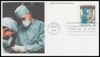 3227 / 32c Organ and Tissue Donation PSA 1998 Mystic FDC