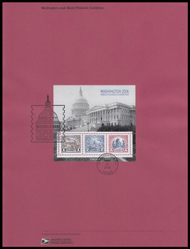 4075 / $1, $2, $5 Washington 2006 Souvenir Sheet of 3 : 2006 USPS #0631 Souvenir Page
