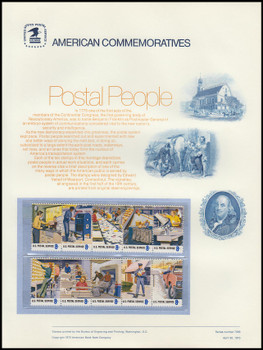 1489 - 1498 / 8c Postal Service Employees 1973 USPS American Commemorative Panel #7306