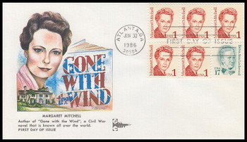2168 / 1c Margaret Mitchell / Gone with the Wind 1986 Gill Craft First Day Cover