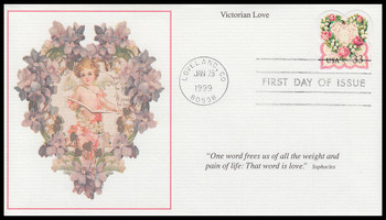 3274 / 33c Victorian Love : Love Stamp Series 1999 Mystic FDC