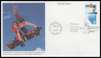 3323 / 33c Snowboarding : Xtreme Sports 1999 Mystic FDC