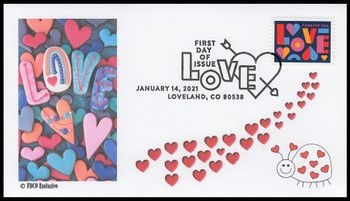 5543 / 55c Love 2021 FDCO Exclusive First Day Cover