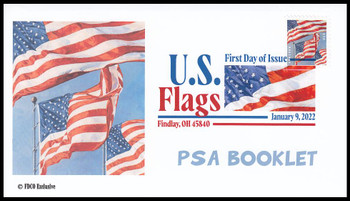 5659 / 58c U.S. Flags Booklet Single 2022 Digital Color Postmark FDCO Exclusive FDC