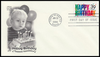 4079 / 39c Happy Birthday Machine Cancel 2006 Artcraft FDC