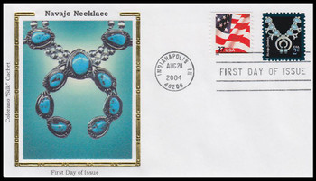 3750 / 2c Navajo Jewelry : American Design Series Colorano Silk 2004 First Day Cover