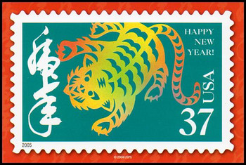Year of the Tiger - Chinese Lunar New Year Collectible Postcard Year of the Tiger - Chinese Lunar New Year Collectible Postcard