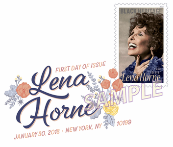 Lena Horne Stamp Digital Color Pictorial Postmark