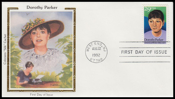2698 / 29c Dorothy Parker 1992 Colorano Silk First Day Cover
