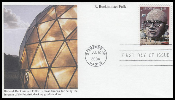 3870 / 37c R. Buckminster Fuller 2004 Mystic First Day Cover