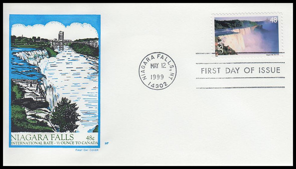 C133 / 48c Niagara Falls : Airmail Stamp 1999 House of Farnam First Day Cover