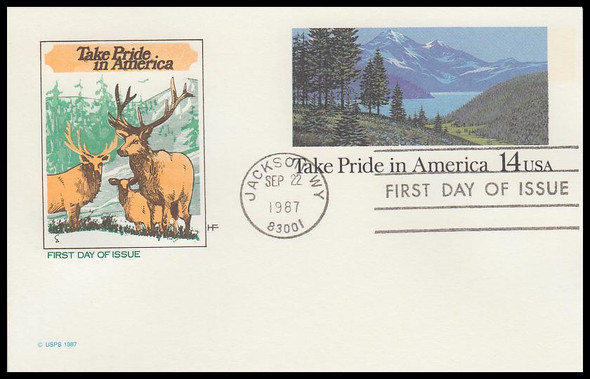 UX118 / 14c Pride in America 1987 House of Farnam Postal Card FDC