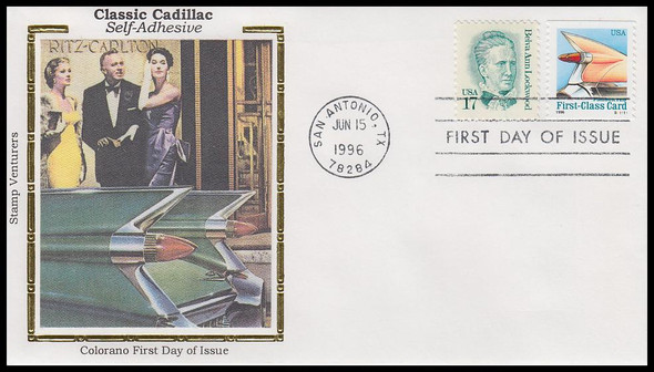 2910 / 15c Auto Tail Fin Plate # Coil (PNC) 1996 Colorano Silk First Day Cover