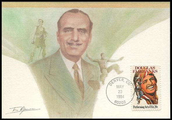 2088 / 20c Douglas Fairbanks 1984 Fleetwood Maximum Card