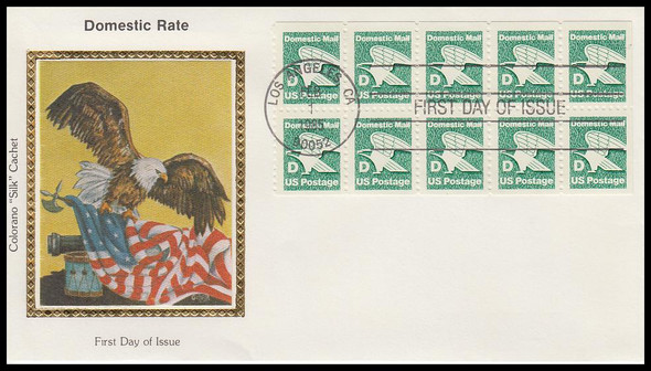 2113a / D - Rate Eagle Booklet Pane 1985 Colorano Silk First Day Cover