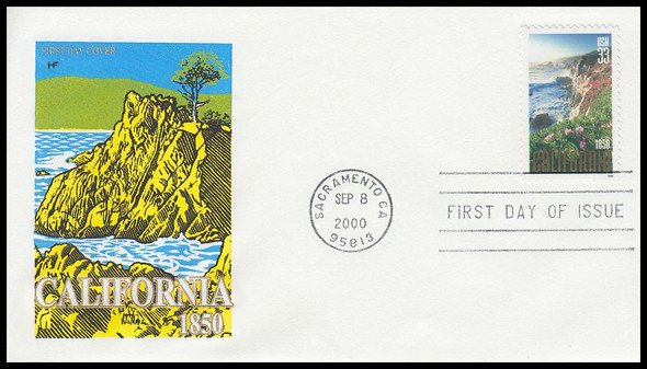 3438 / 33c California Statehood 150th Anniverasary 2000 House of Farnam First Day Cover