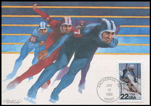 2369 / 22c Winter Olympics 1988 Fleetwood First Day of Issue Maximum Card