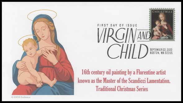 5721 / 60c Virgin and Child 2022 FDCO Exclusive First Day Cover