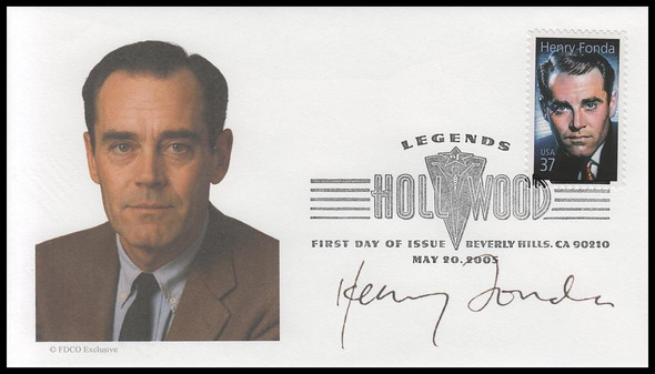 3911 / 37c Henry Fonda : Legends of Hollywood Series 2005 FDCO Exclusive FDC