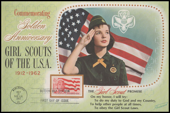 1199 / 4c Girl Scouts 1962 Oversized Large Format Fleetwood First Day Cover