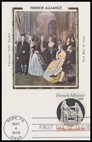1753 / 13c French Alliance 1978 Colorano Silk First Day of Issue Maxi Card